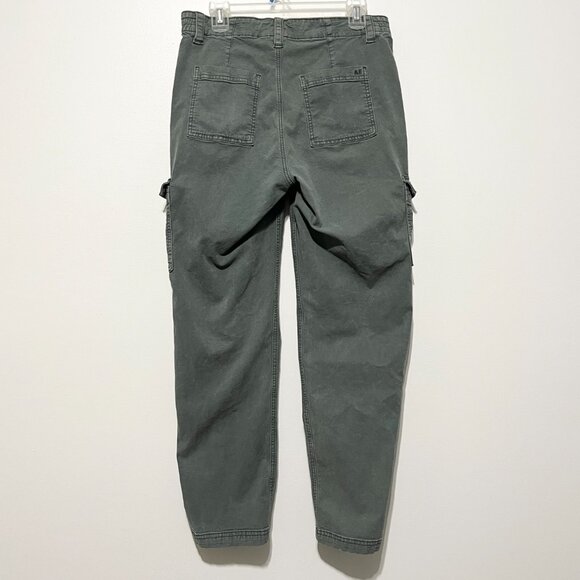 American Eagle Womens Canvas Cargo Pants 10 Green Grunge Normcore Utility Y2K - Picture 2 of 9